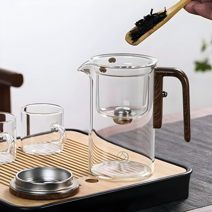 TranquilSip Teekanne – Magnetic Switch Filter Glass Teapot | Stornfield