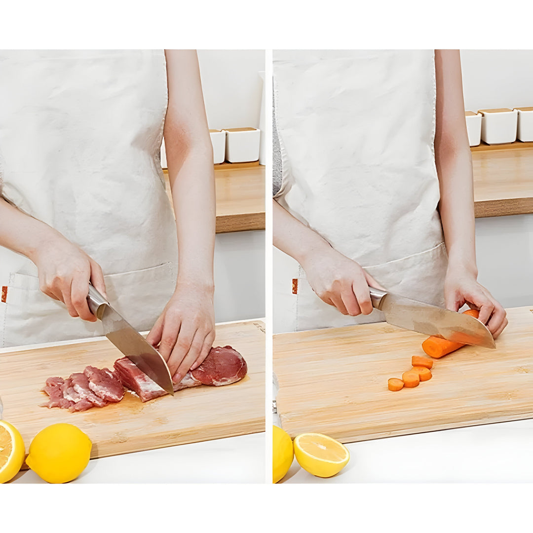 SliceNest Cutting Board – Natural Bamboo Cutting Board with Handle | Stornfield