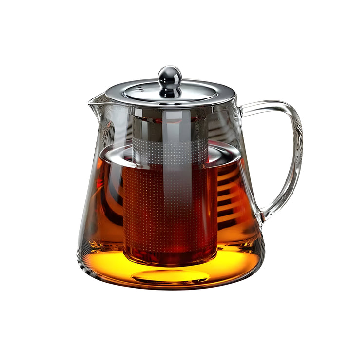 CrystalBrew Cup - Heat-resistant glass with stainless steel filter | Stornfield