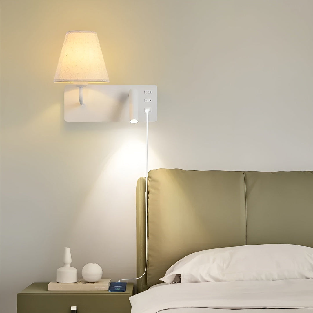 Reading lamp with candle light effect – Warm, decorative light | Perfect for the bedroom & bed | Stornfield