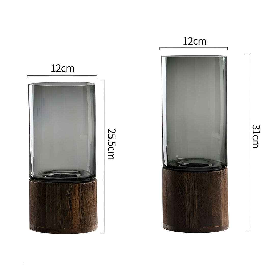 TranquilBloom Vase – European Hydroponics Wood and Glass Vase | Stornfield