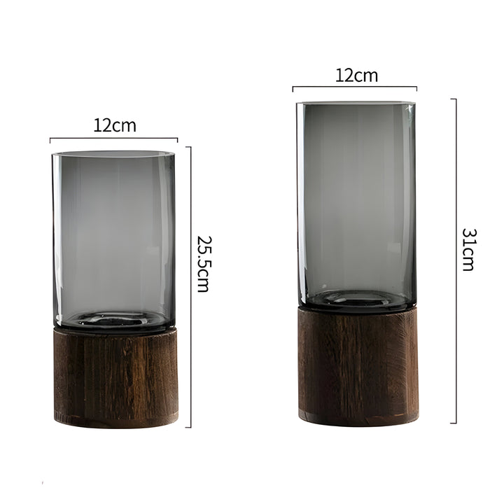 TranquilBloom Vase – European Hydroponics Wood and Glass Vase | Stornfield