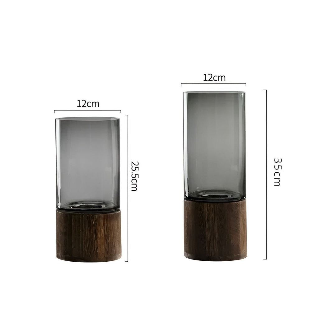 HydroGlass Vase - European Wood-Transparent Glass Vase | Stornfield
