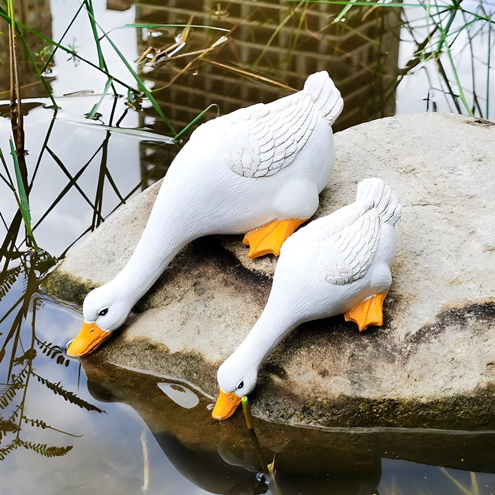 PuddlePals Sculpture – Farmhouse Style Duck & Goose Figure | Stornfield