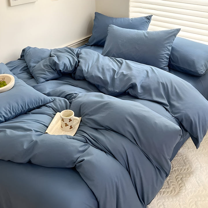 CloudHaven - Solid Color Cotton Bedding Set | Stornfield
