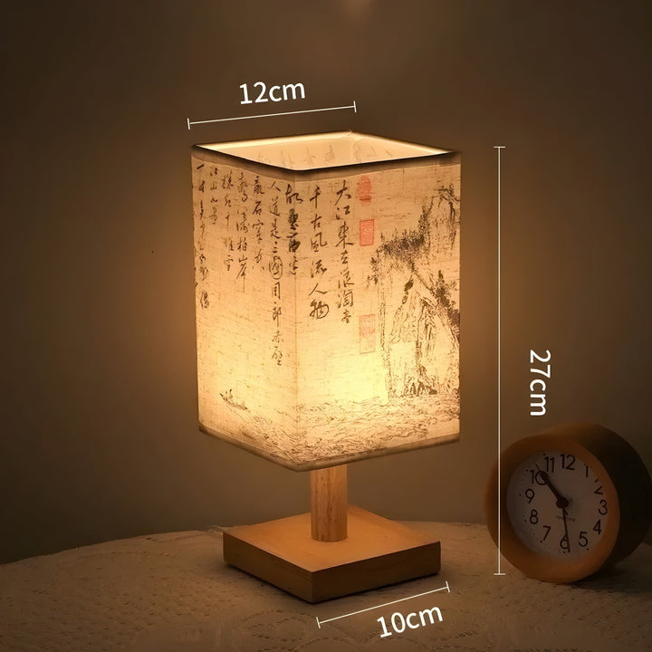 SerenityGlow Lamp - Modern Fabric LED Chinese Style Table Lamp | Stornfield