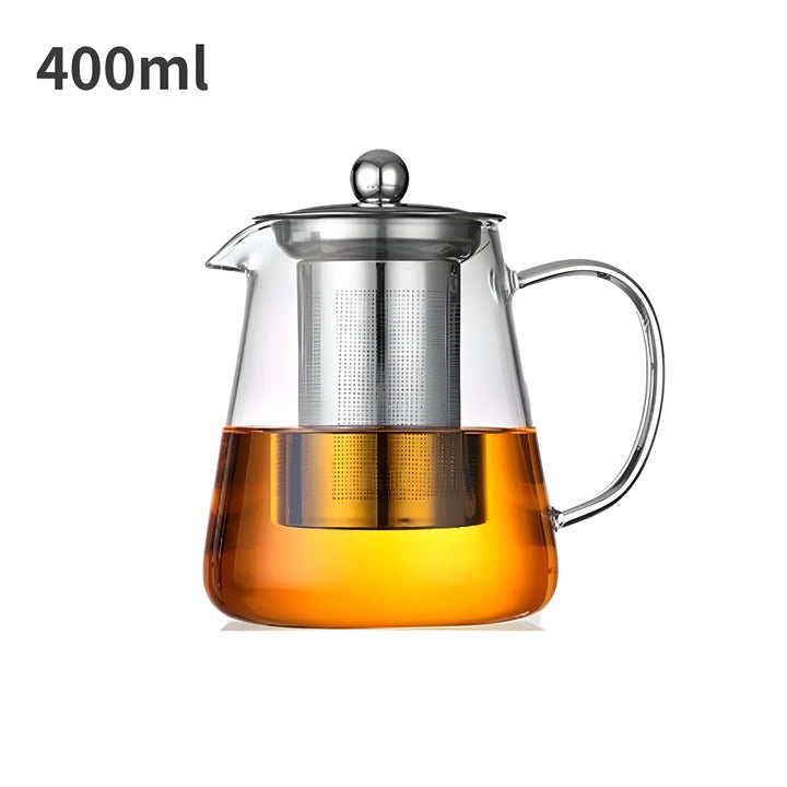 CrystalBrew Cup - Heat-resistant glass with stainless steel filter | Stornfield