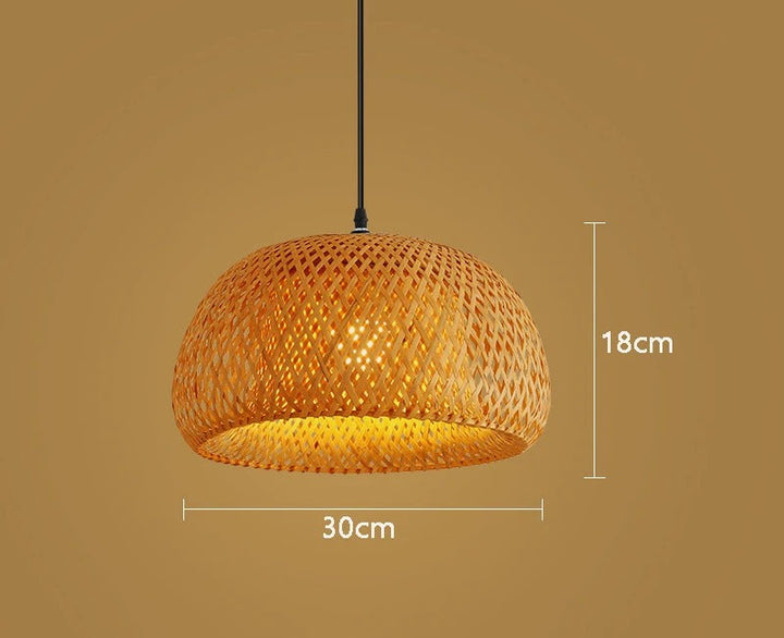 Bamboo Lamp Hand-Knitted Chinese Style Weaving | Stornfield
