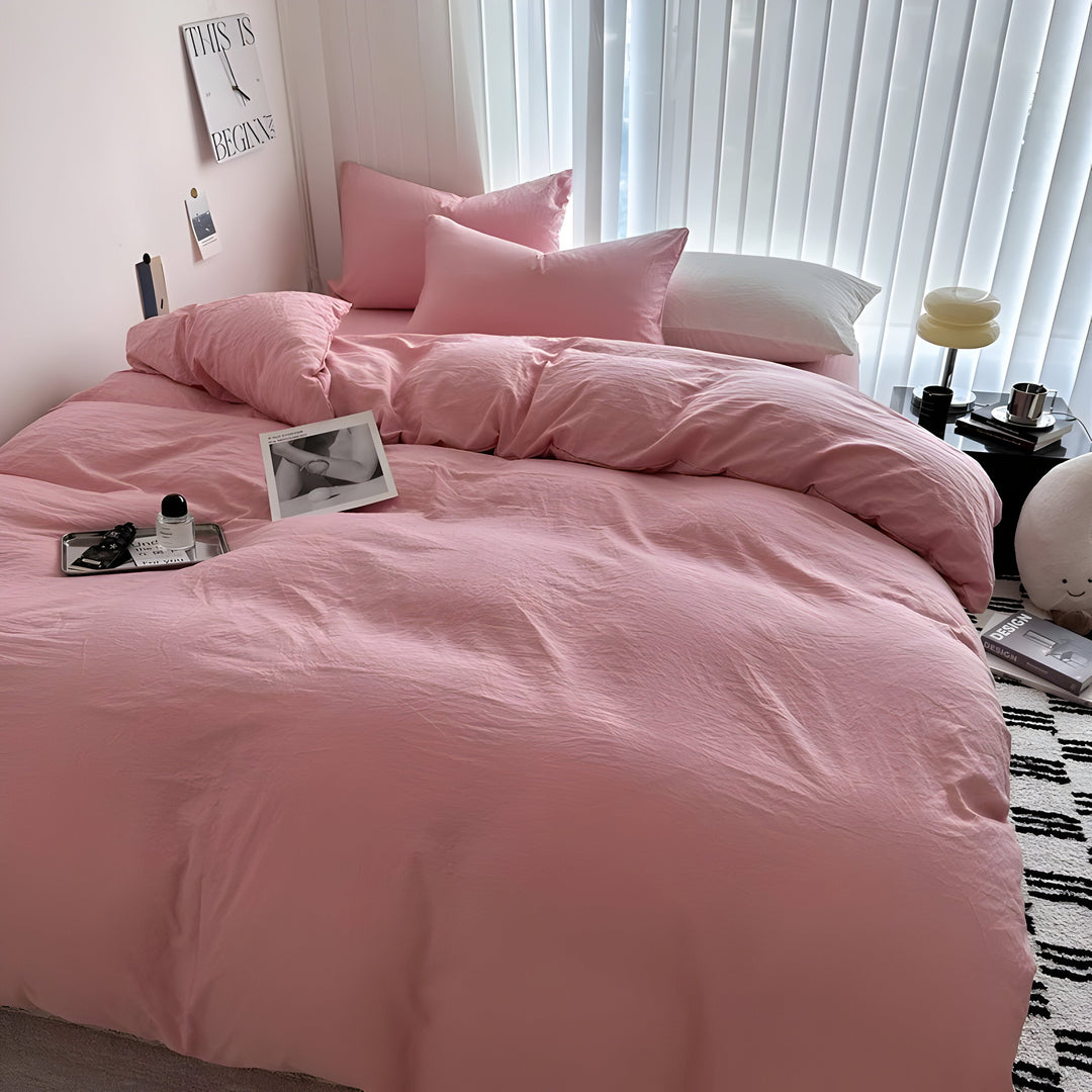 CloudHaven - Solid Color Cotton Bedding Set | Stornfield