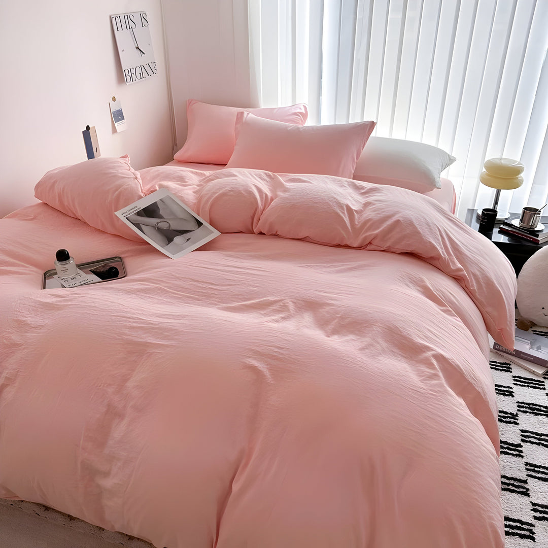 CloudHaven - Solid Color Cotton Bedding Set | Stornfield