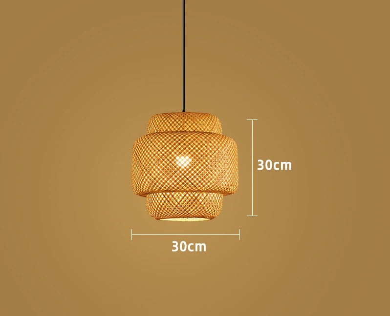 Bamboo Lamp Hand-Knitted Chinese Style Weaving | Stornfield