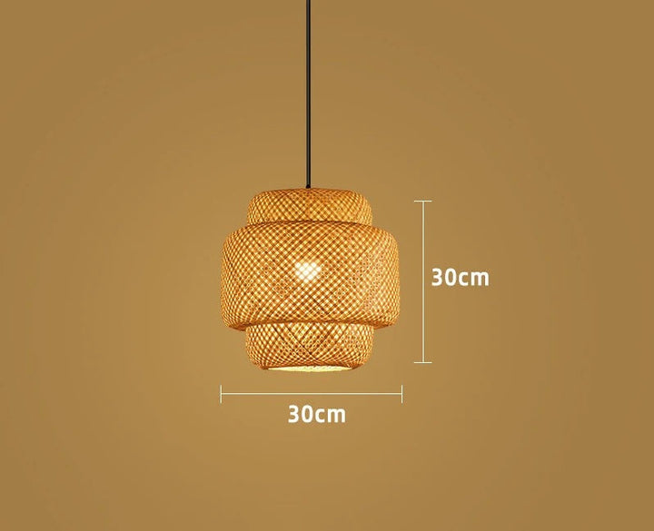Bamboo Lamp Hand-Knitted Chinese Style Weaving | Stornfield