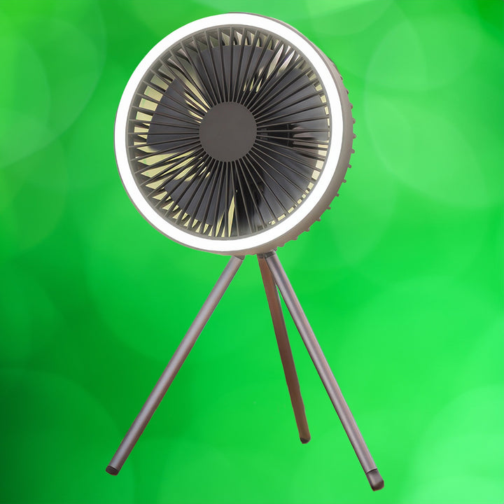 Portable Rechargeable Fan with LED and Built in Power Bank | Stornfield