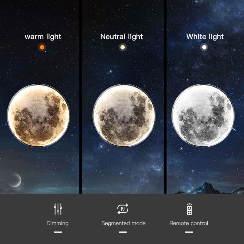 Stornfield | 3D LED Moon or Earth Ceiling or Wall Light
