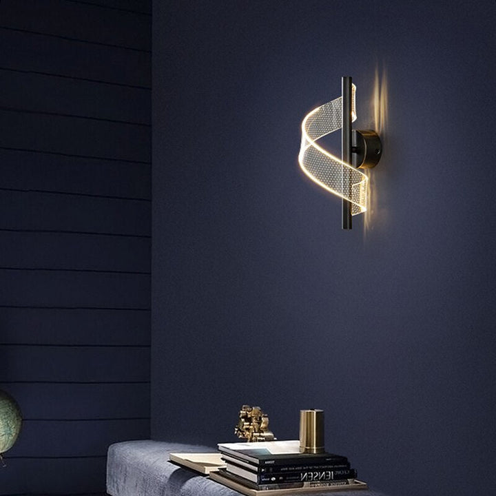 Stornfield | Luxury Glass Wall Light with Candle Holder