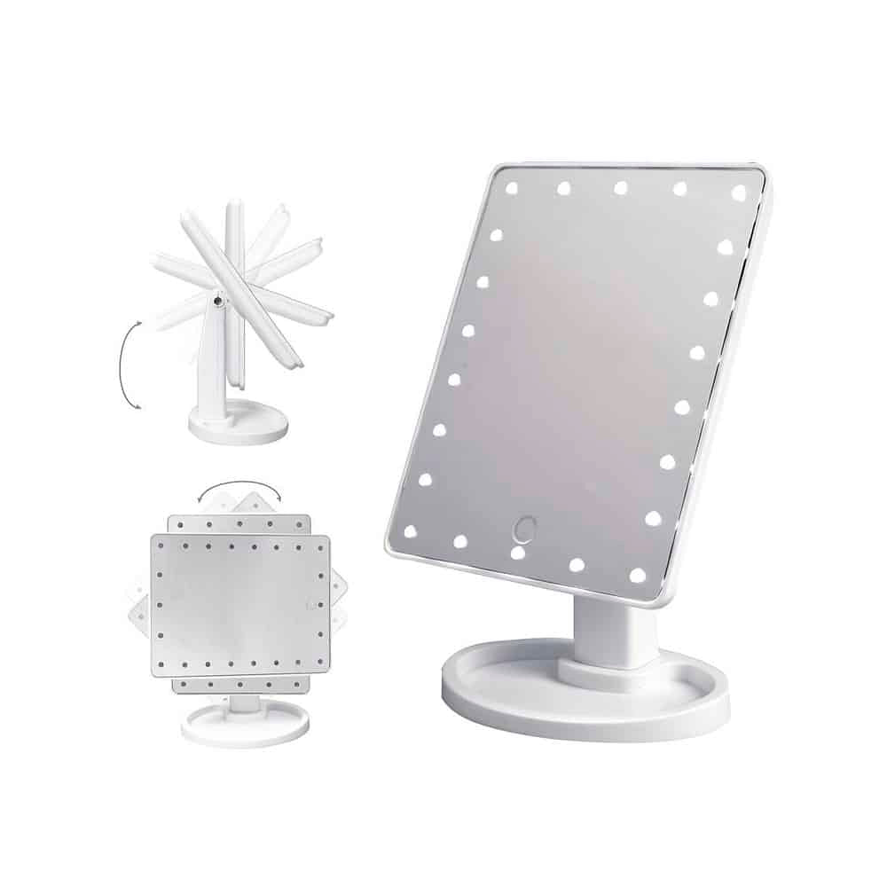Makeup mirror with LED light and touch screen | Stornfield