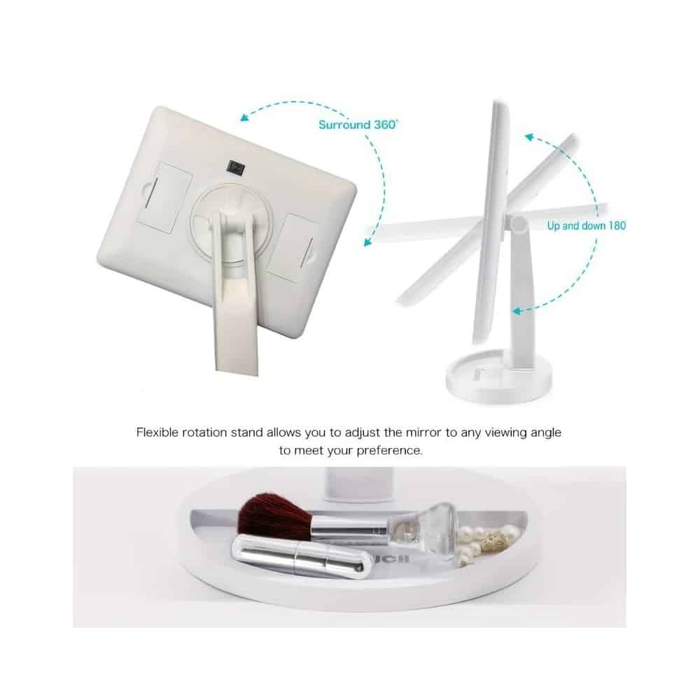 Makeup mirror with LED light and touch screen | Stornfield
