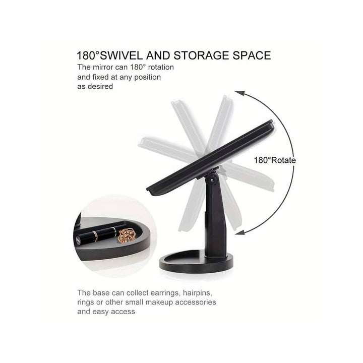 Makeup mirror with LED light and touch screen | Stornfield