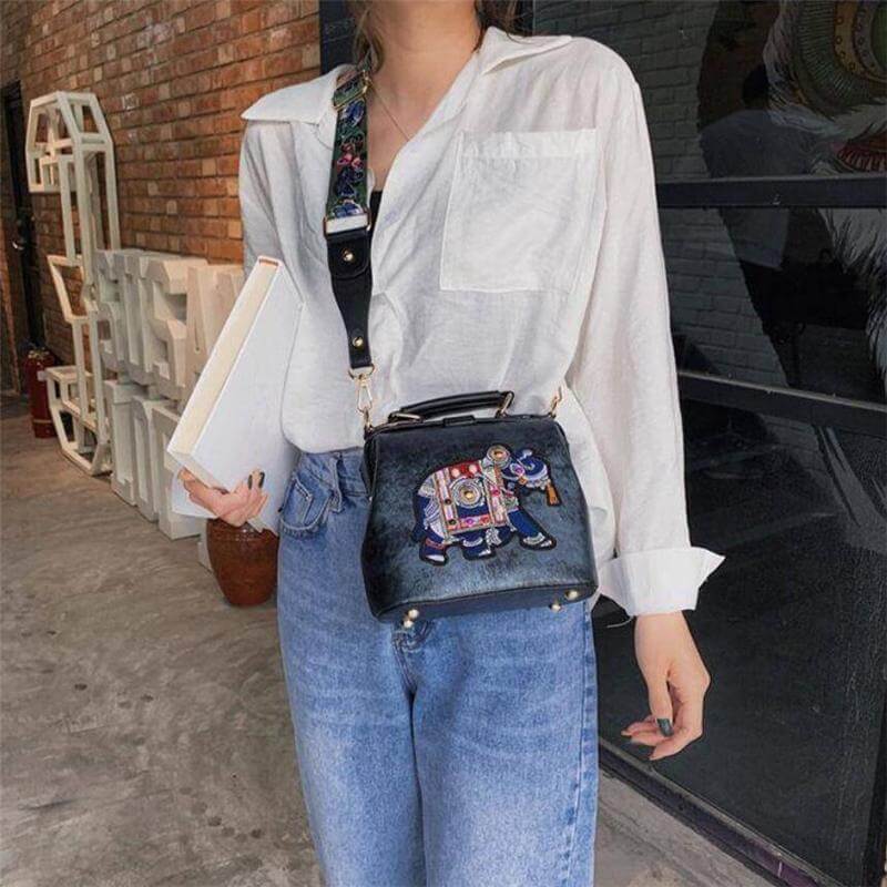 Embroidered Mandala Shoulder Bag – Lightweight Multi-Use Bohemian Design | Stornfield