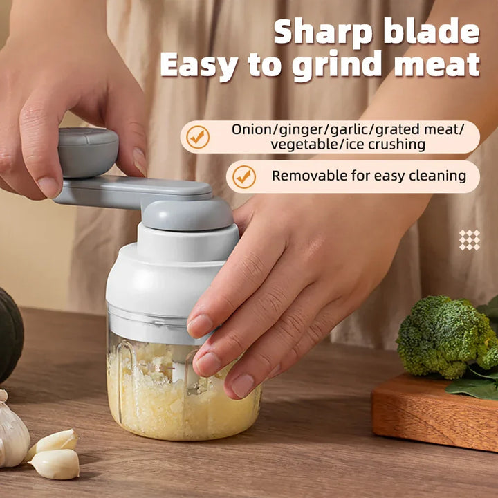 Manual Meat Grinder & Garlic Chopper (Hand-Pulled) | Stornfield Food Processor