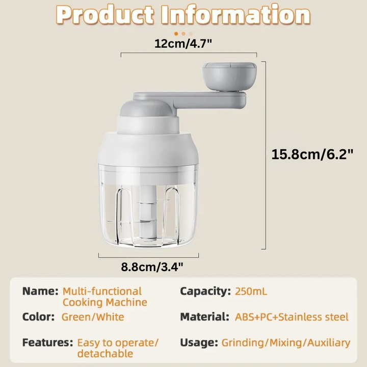 Manual Meat Grinder & Garlic Chopper (Hand-Pulled) | Stornfield Food Processor