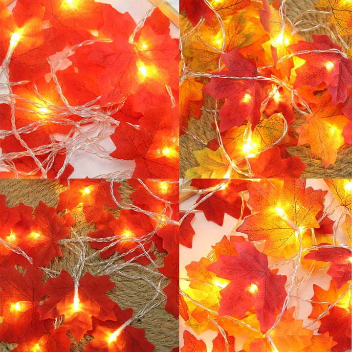 Stornfield | Lumières à guirlande en feuilles d'érable d'automne