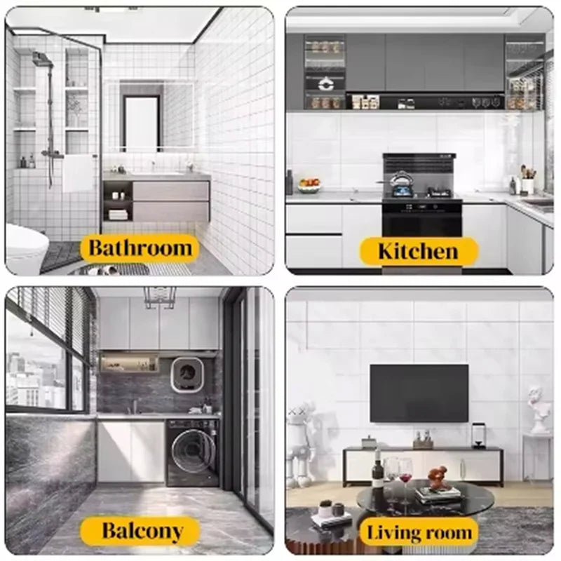 Marble Thick Foam Self-Adhesive 1 Roll Waterproof Wall Sticker | Stornfield