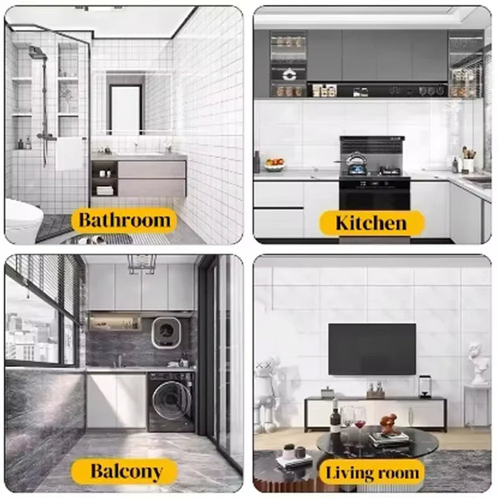 Marble Thick Foam Self-Adhesive 1 Roll Waterproof Wall Sticker | Stornfield