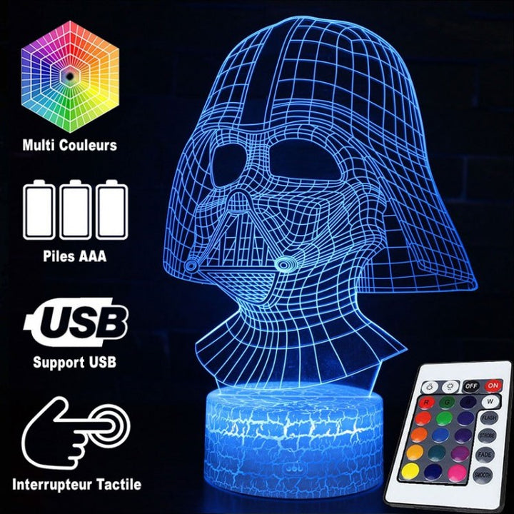 Stornfield | Lampe 3D Casque Star Wars Darth Vader
