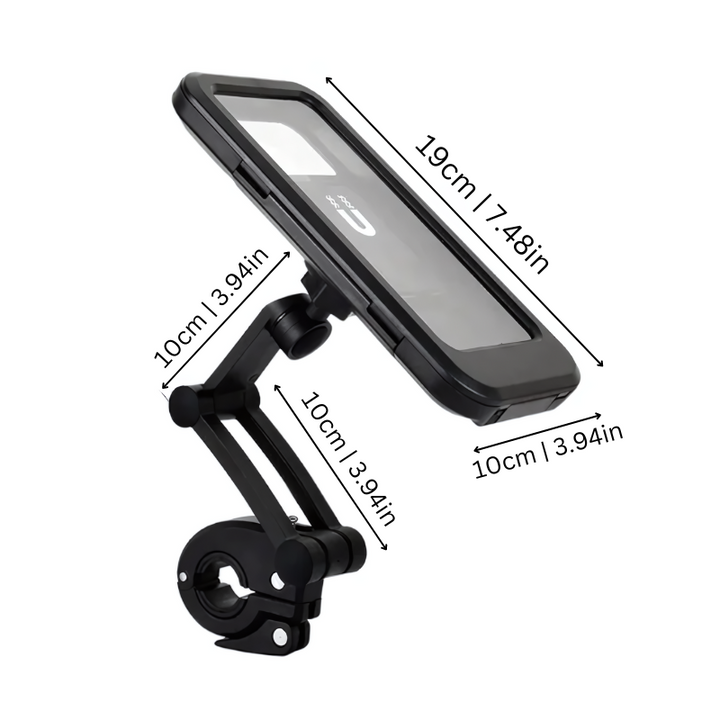SafeRide Waterproof Phone Holder – 360° Rotatable for Bike and Rainy Weather | Stornfield