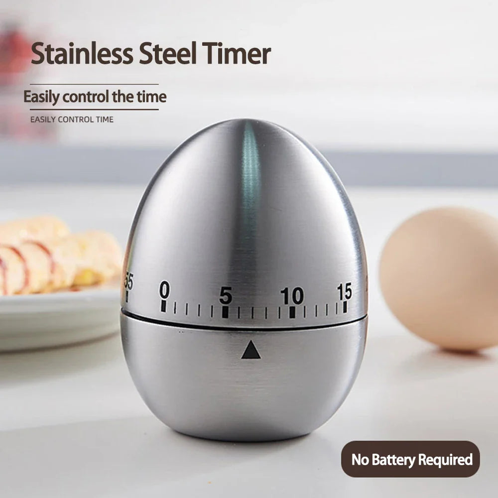 Stornfield Stainless Steel Mechanical Kitchen Timer Countdown Alarm Clock Cute Timer
