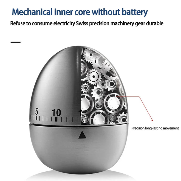 Stornfield Stainless Steel Mechanical Kitchen Timer Countdown Alarm Clock Cute Timer