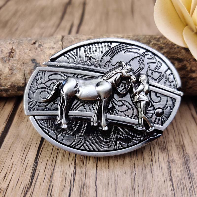 Stornfield | Metal Oval Cowboys Belt Buckle