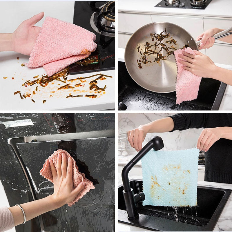 Micro Fiber Cleaning Cloth Water Absorption Kitchen Rags Towel | Stornfield
