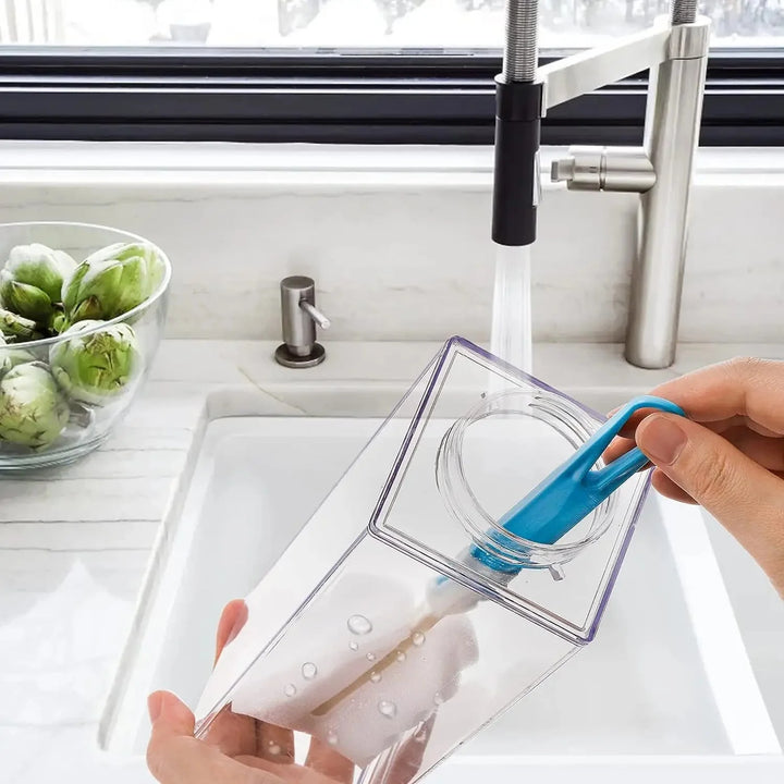 Milk Carton Water Bottle Plastic Square Transparent Drink Storage | Stornfield