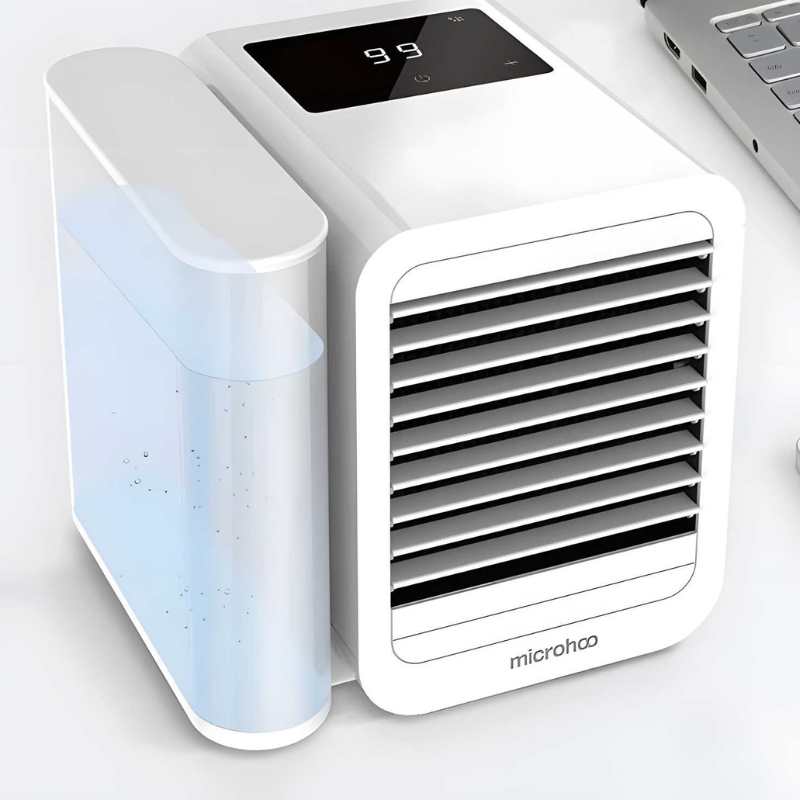 MicroCool Mini Air Conditioner Portable Evaporative Swamp Cooler with 1000ml Water Tank | Stornfield