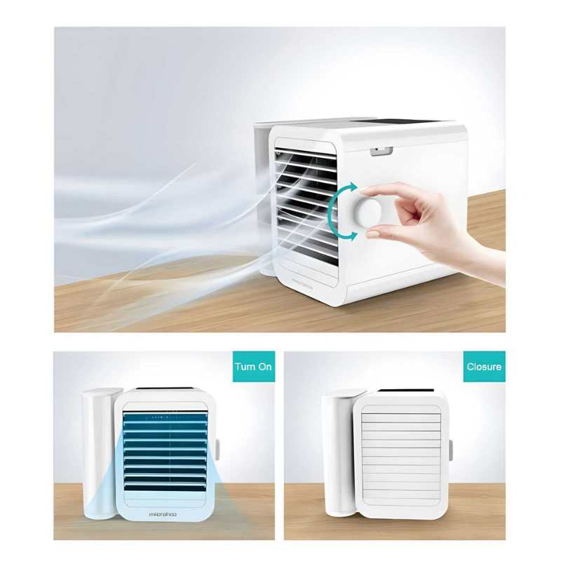 MicroCool Mini Air Conditioner Portable Evaporative Swamp Cooler with 1000ml Water Tank | Stornfield