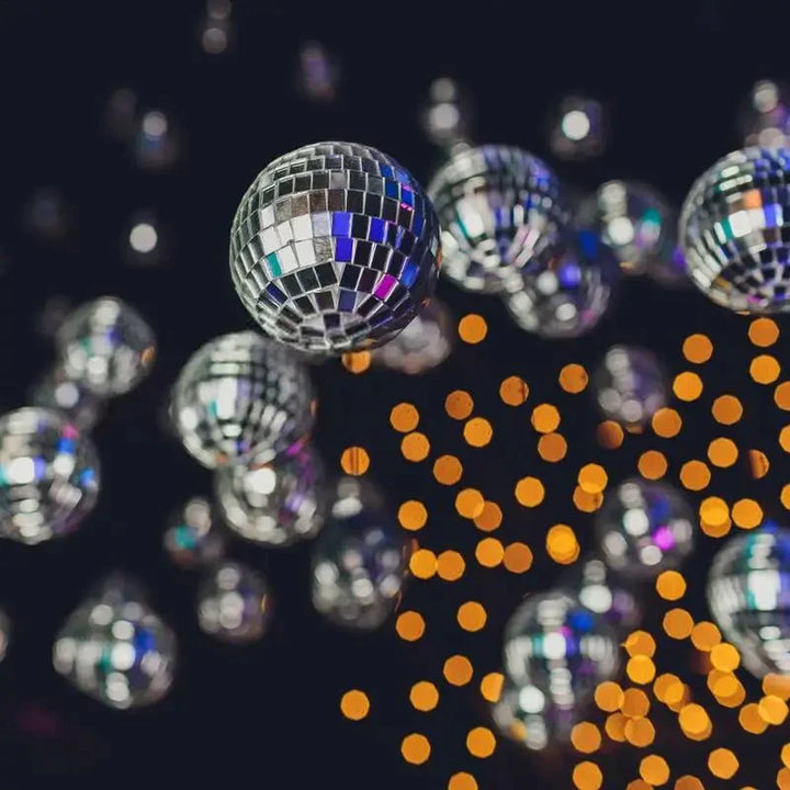 Mini Rotating Mirrored Glass Disco Balls for Parties | Stornfield