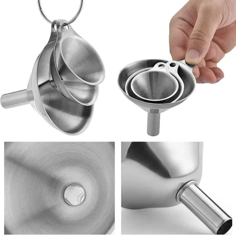 Mini Stainless Steel Kitchen Funnels Essential Oil Filling Funnel Set | Stornfield