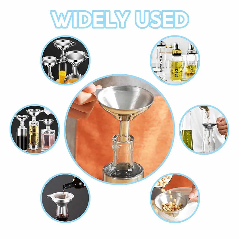 Mini Stainless Steel Kitchen Funnels Essential Oil Filling Funnel Set | Stornfield