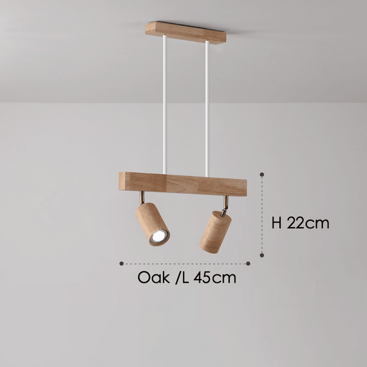Wooden Ceiling Lamp Adjustable with Warm Light and Minimalist Design | Stornfield