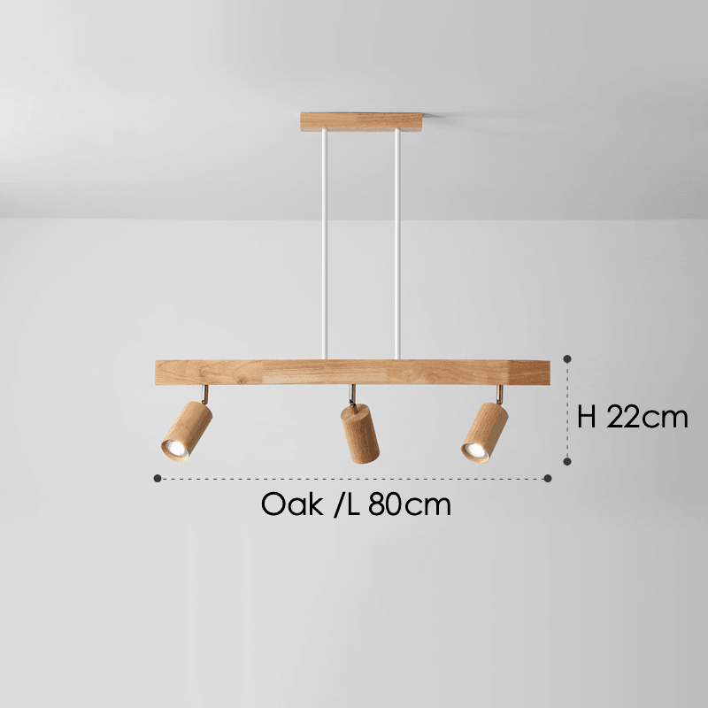 Wooden Ceiling Lamp Adjustable with Warm Light and Minimalist Design | Stornfield