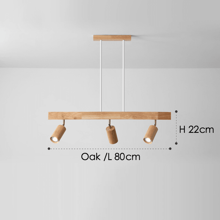 Wooden Ceiling Lamp Adjustable with Warm Light and Minimalist Design | Stornfield