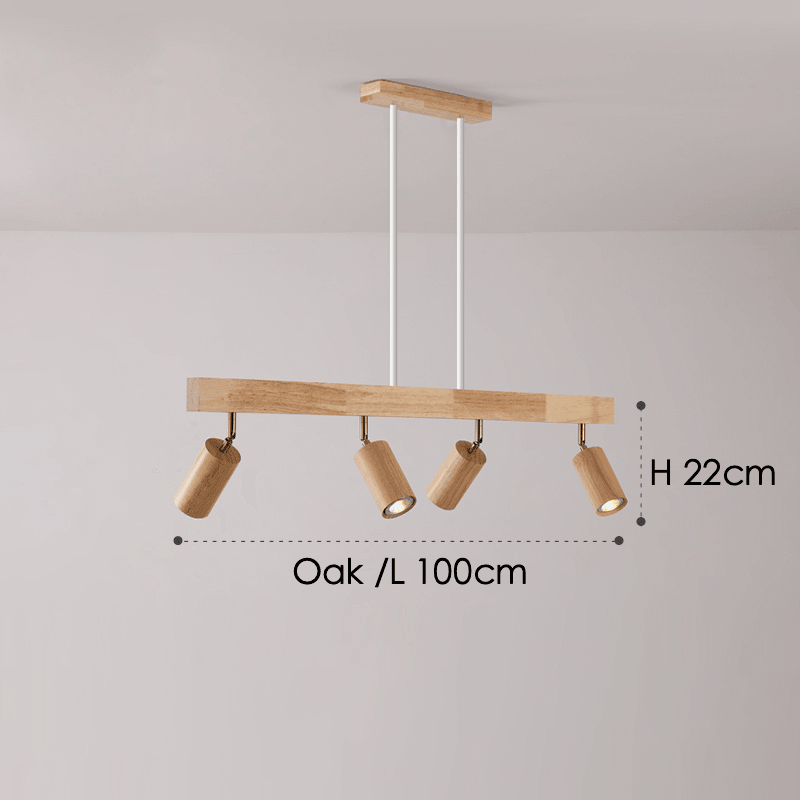 Wooden Ceiling Lamp Adjustable with Warm Light and Minimalist Design | Stornfield