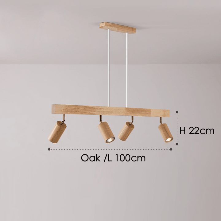 Wooden Ceiling Lamp Adjustable with Warm Light and Minimalist Design | Stornfield