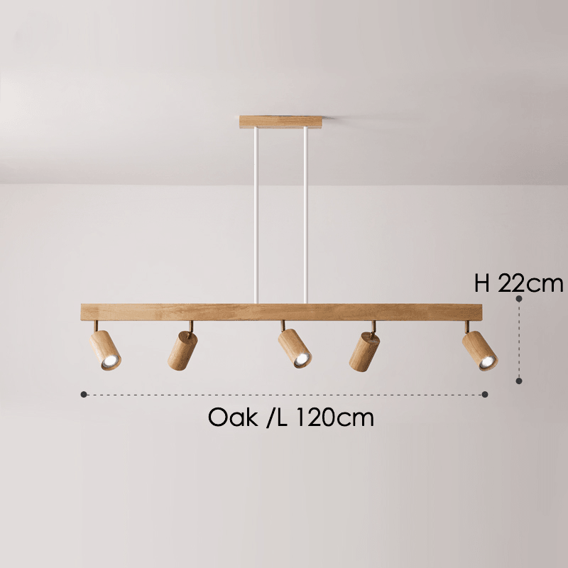 Wooden Ceiling Lamp Adjustable with Warm Light and Minimalist Design | Stornfield
