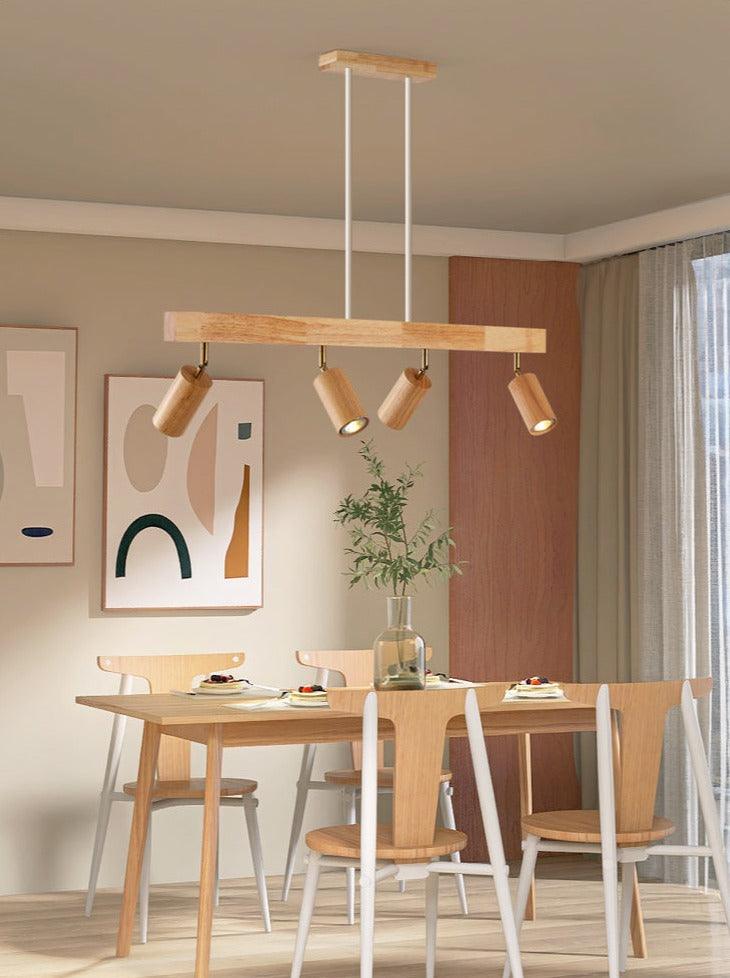 Wooden Ceiling Lamp Adjustable with Warm Light and Minimalist Design | Stornfield