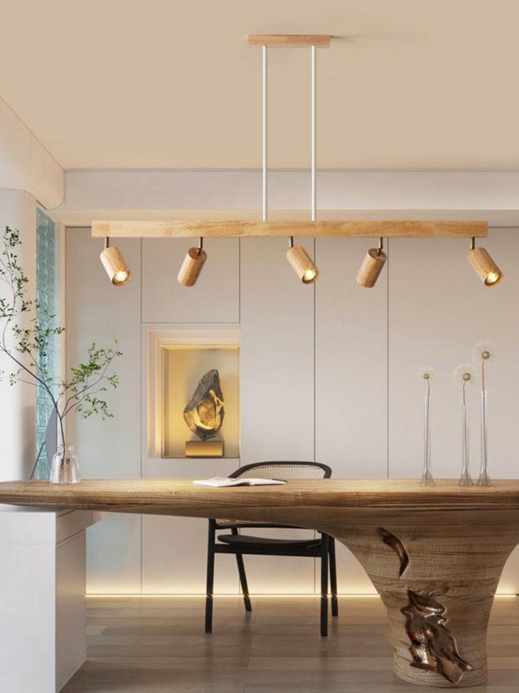 Wooden Ceiling Lamp Adjustable with Warm Light and Minimalist Design | Stornfield