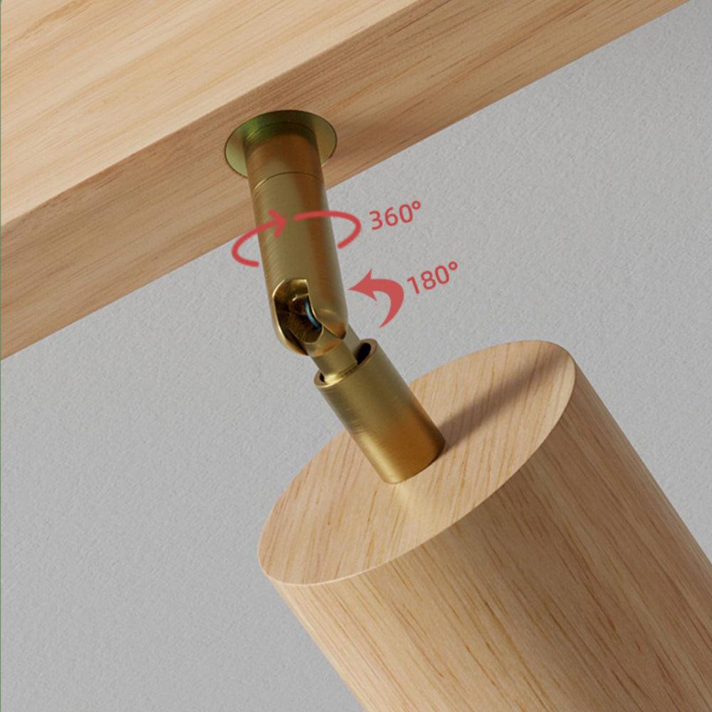 Wooden Ceiling Lamp Adjustable with Warm Light and Minimalist Design | Stornfield
