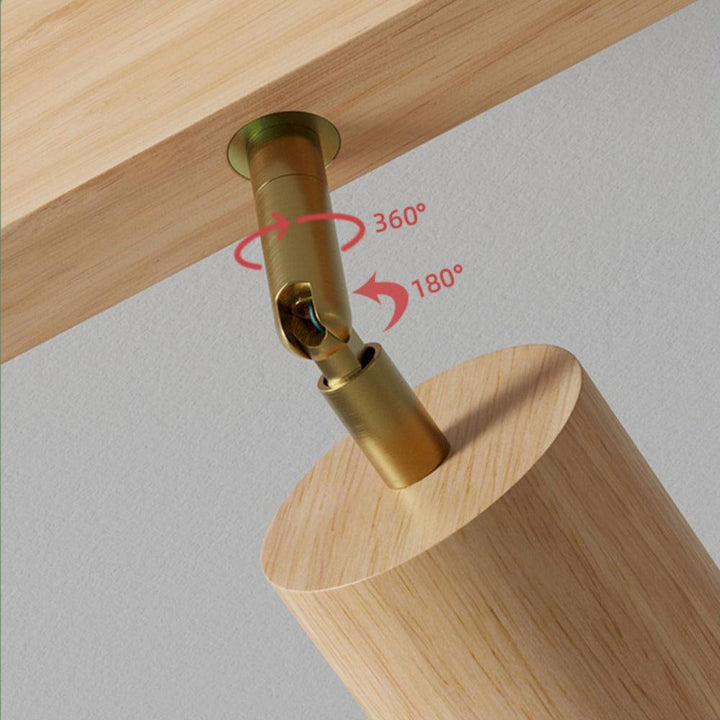 Wooden Ceiling Lamp Adjustable with Warm Light and Minimalist Design | Stornfield